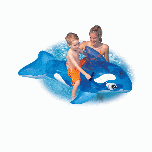 bouÃ©e de sauvetage orca gonflable piscine Ã  enfourcher dauphin de mer intex 168x86cm