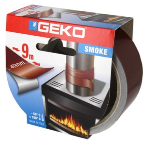 Geko nastro alluminio adesivo marrone mt 9x40 mm per alte temperature tubi stufe camini