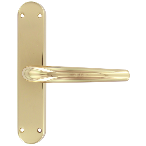 Turiner Cremone-Bolzen mit poliertem Gold-Finish-Griff und Löchern für die Installation