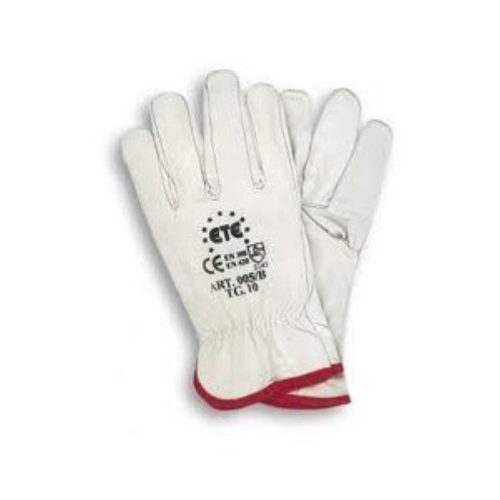 gants de travail en cuir fleur de vachette taille 9 couleur blanc