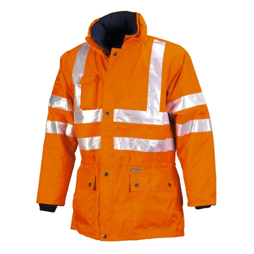 Giubbino giacca da lavoro alta visibilità omologato catarinfrangente tg XL nylon