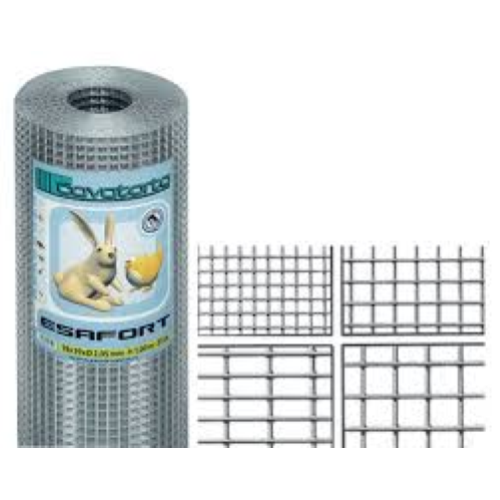 Galvanized electro-welded agrisald net cavatorta cm h 100x25 mesh 12x12 mm