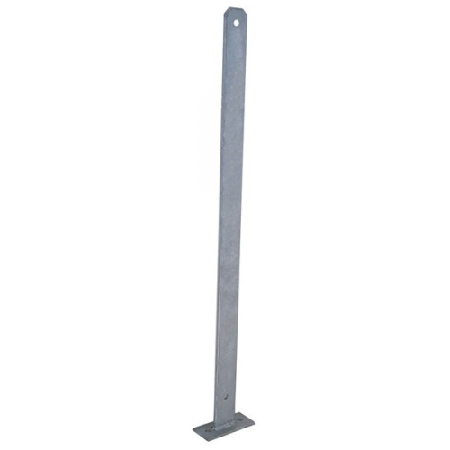 galvanized post for modular fence section 60x7 mm with plate h 204 cm