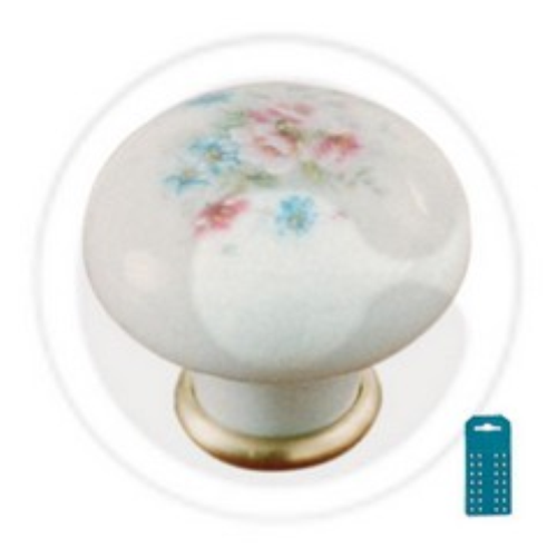 cf 2 boutons de boutons en porcelaine avec sÃ©rigraphie pour meubles? Bouton 31 mm