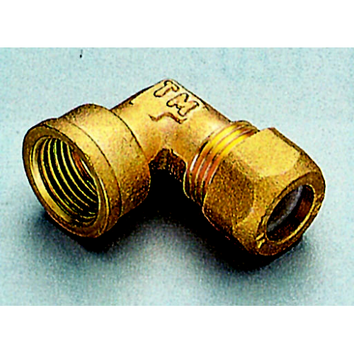 brass elbow fitting for gas 12x1 mm teflon F female connection