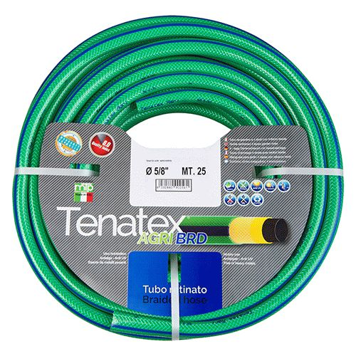 Tubo Tenatex Agri verde retinato 15 mt da 5/8" 15 mm + kit per irrigazione giardino 