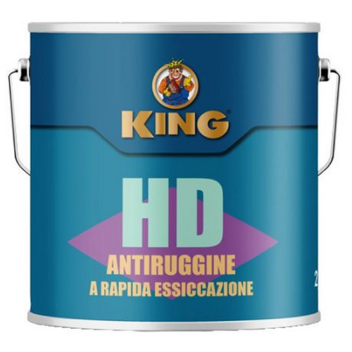 king antiruggine rapida essiccazione grigio lt 2,5 protezione superfici in ferro