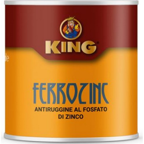 King 500 ml zincante a freddo Ferrozinc grigio vernice per ferro antiruggine