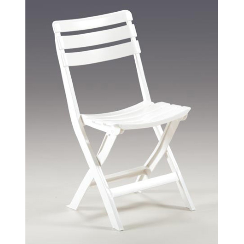 chair armchair in white folding resin 49x42x78h cm for outdoor and indoor
