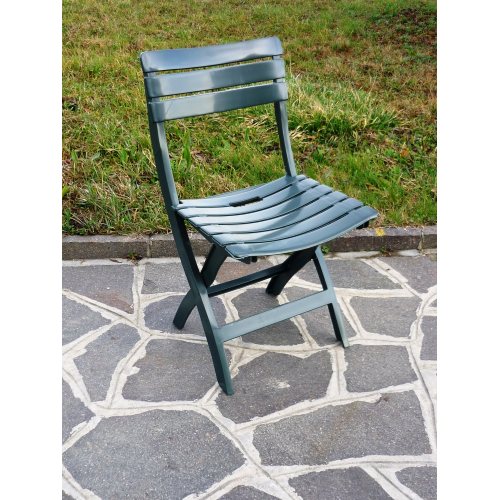 chair armchair in green folding resin cm 49x42x78h for indoor and outdoor