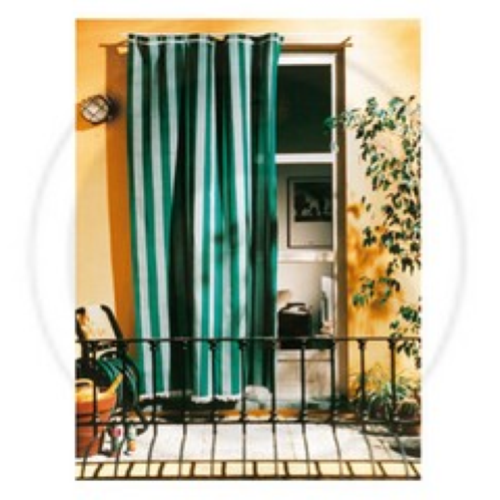 awning cotton polyester cm 140x250h yellow striped outside mosquito net