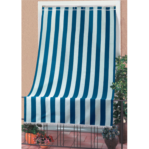 tenda da sole cotone poliestere cm 200x300h blu rigato zanzariera esterno
