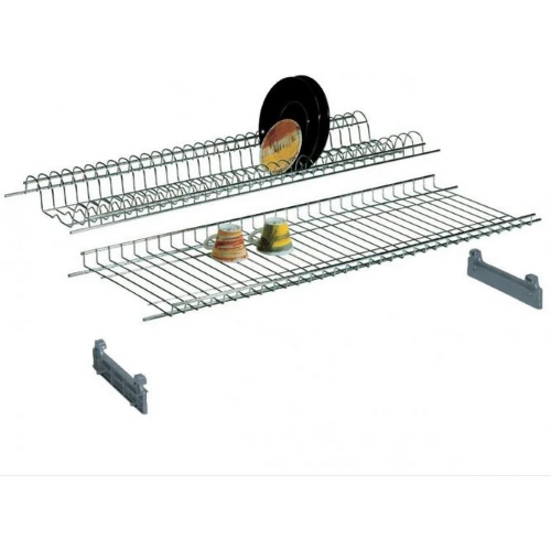 86 cm adjustable chromed steel plate rack kit with supports