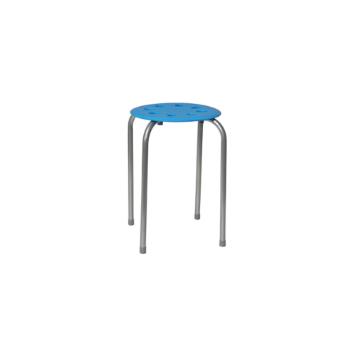 Dollino stool blue seat blue metal bathroom stool