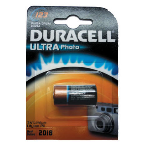 Duracell ultra photo DL123 3V lithium battery for camera