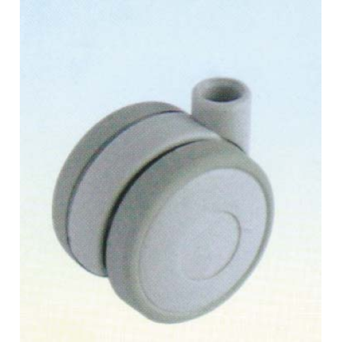 ruota rotella gemellare in nylon grigio con piastra Ø 40 mm per mobili sirio