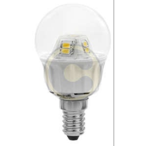 Beghelli Ecoled lamp bulb led transparent sphere 5W E14 warm light