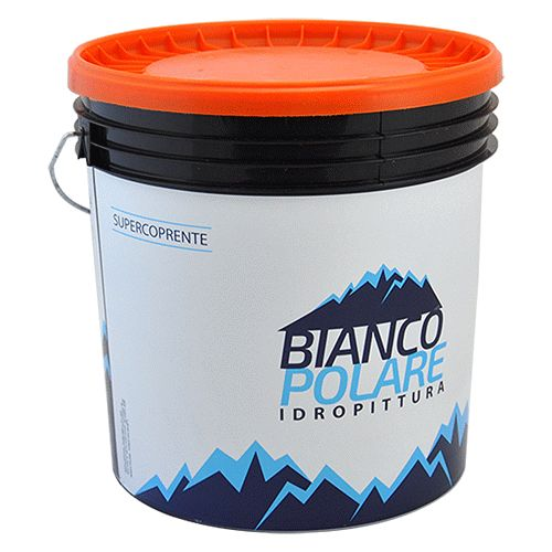 Bianco Polare superwaschbare weiße Anti-Tropfen-Farbe auf Wasserbasis 4 lt superopake Farbe für Innen- und Außenbereiche