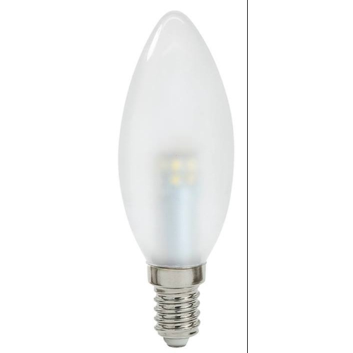 Beghelli Ganzglas-Olivenbirne LED 2,5W E14 matt kaltes Licht