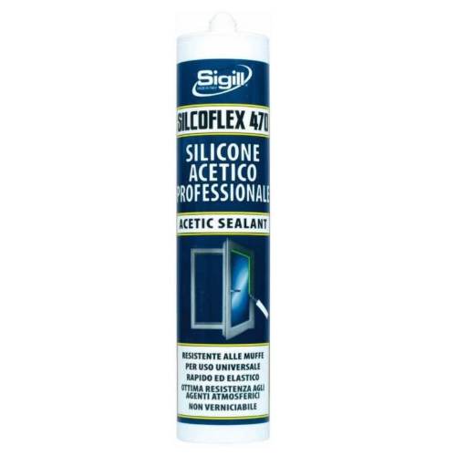 Sigill silcoflex 470 cartuccia silicone acetico nero 280 ml professionale