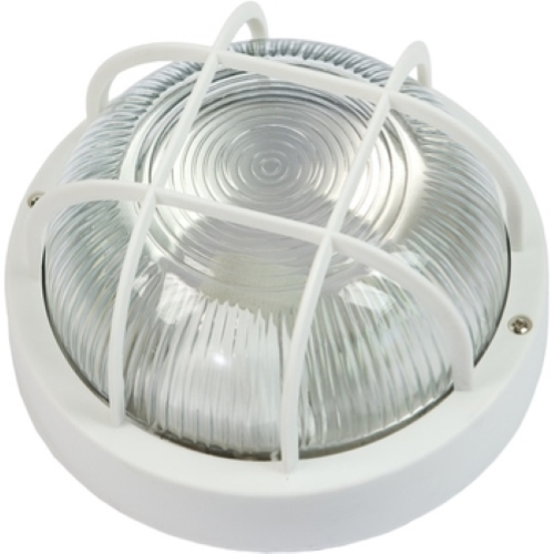 Fme art 62.712 plafoniera lampada tonda con griglia E27 bianca per lampade fino a 60W