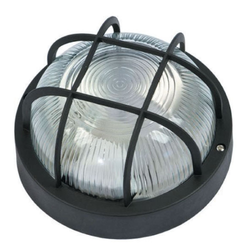 Fme art 62.713 plafoniera lampada tonda nera E27 per lampade fino a 60W con griglia