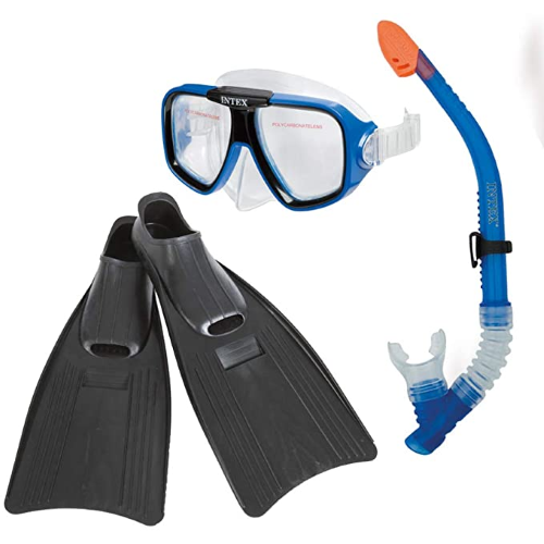 Intex 55957 sea kit Submascara snorkel aletas medianas de 3 a 8 años natación piscina de mar