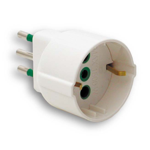 Fme art 82.120 simple adapter 2 places from 10A to 16A schuko CEI