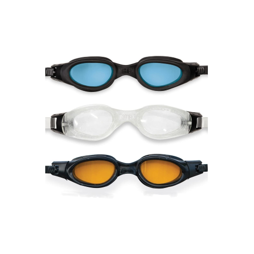 Intex 55692 1 par de gafas de natación Pro Master lentes de protección antiniebla y UV material hipoalergénico colores surtidos