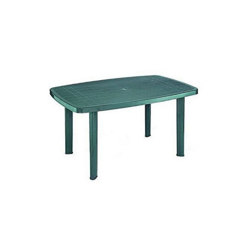 Faro modular oval table cm137x85x72h in green polypropylene for outdoor use