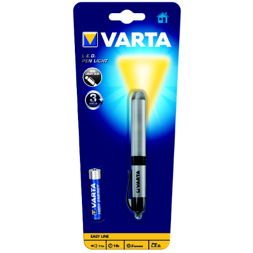 Lampe torche Varta Pen Light avec batterie de camping portable