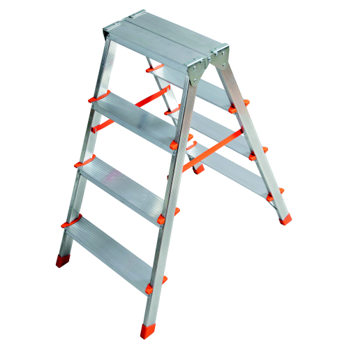 Double climb ladder aluminum ladder 4-step ladder domestic stool made in italy