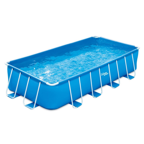 Summer Waves piscina fuori terra con telaio active frame cm 488x244x107 h rettangolare con pompa filtro telo e scaletta 