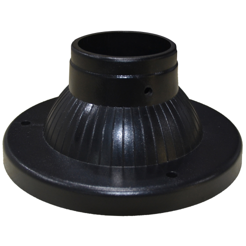 Base for sphere system poles Ø 16.5 cm in black shockproof resin for outdoor garden lampposts