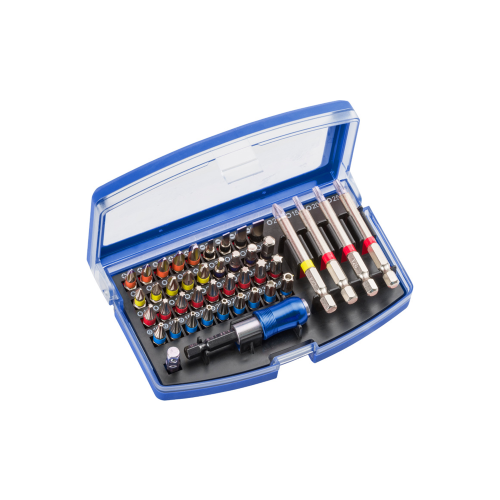 Kwb box kit box 42 pcs d'inserts d'embouts à visser avec greffon aimanté en acier au chrome-vanadium par Einhell