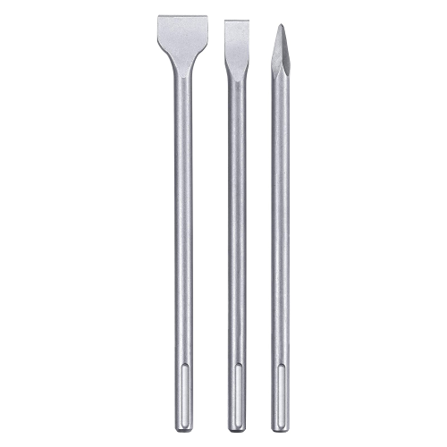 Kwb kit set 3 scalpelli in acciaio temprato attacco SDS MAX puntale scalpellino scalpello piatto per demolitori by Einhell