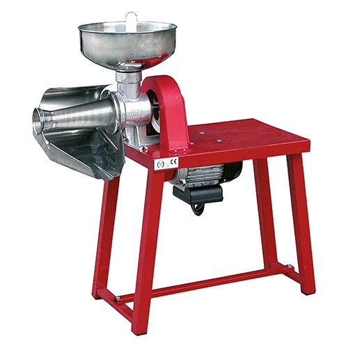 Exprimidor de tomates con soporte TS INOX Hp 0,5 máquina prensa de tomates y mesa de trabajo de acero con arandelas de aluminio con protección IP54