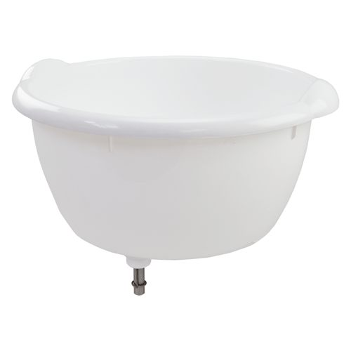 Basin with bottle filler lt 14 with decentralized hole plastic accessory equipped with spout Ø 35x19 cm