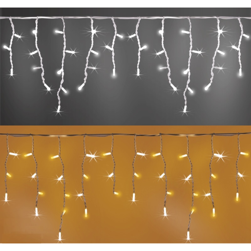 Auvent de pluie Koem stalactites 3x0,5 m avec 114 lumières de Noël Maxi Led et flash intermittent professionnel IP65 pour une utilisation intérieure et extérieure