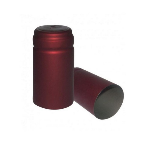 Cápsulas termoencogibles Ø 33 x 55 mm color burdeos 100 uds.Protección de tapones de corcho contra moho y carcoma botella de vino espumoso