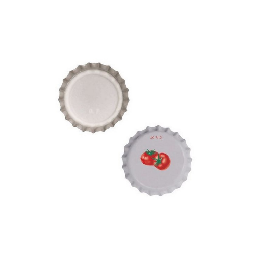 Kronkorken aus Weißblech ø 26 mm Tomatenfarben Packung à 100 Stück für Flaschen geeignet zum Aufkochen