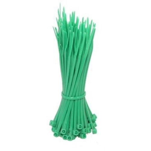 100 bridas de nailon verde cables de sujeciÃ³n de cables de 2,5x98 mm