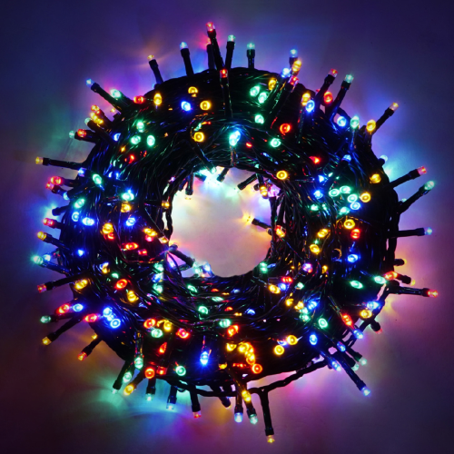 Luccika Home stringa luminosa catena serie di luci per albero di Natale a led multicolore rgb con 8 giochi di luce e memoria per uso esterno interno