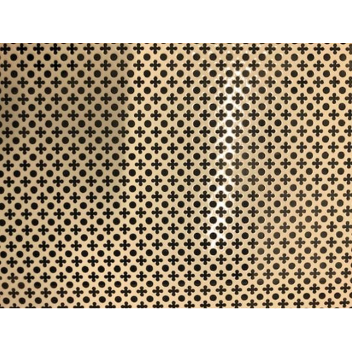 2 sqm perforated sheet in gold aluminum to cover radiators, stoves and fireplaces