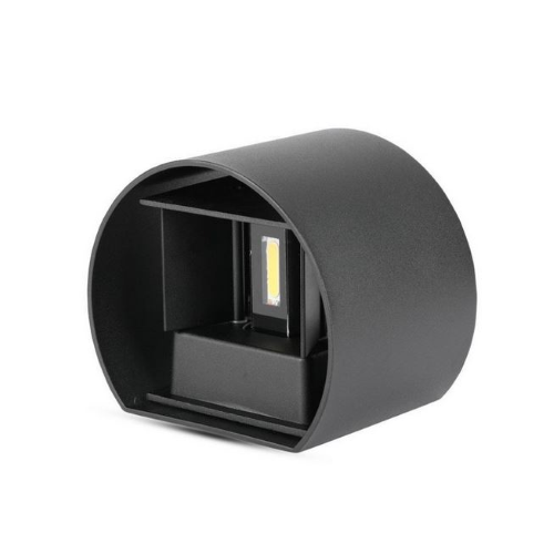 V-Tac 7092 lampada led da muro 6W doppio led corpo nero luce bianco naturale 4000K IP65 per esterno