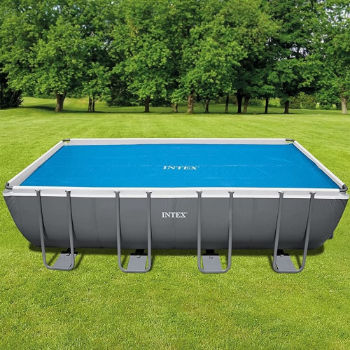 Intex 28017 couverture de piscine thermique rectangulaire pour piscine 732x366 cm 160 microns 150 gr / m2 