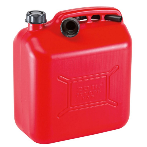 'UN' approved high density polyethylene 20 liter fuel can with flexible spout and graduated scale