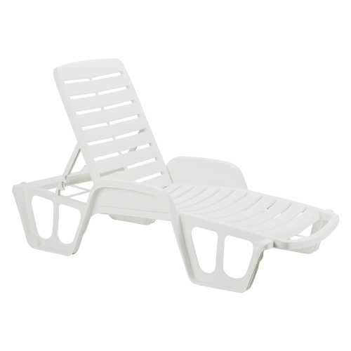 Adjustable polypropylene sunbed cm 71x190xh.100 stackable for sea garden swimming pool
Characteristics
-Dimensions: cm 71x190xh.100. u
-Material: polypropylene
-Adjustable
-Made in China
-White color