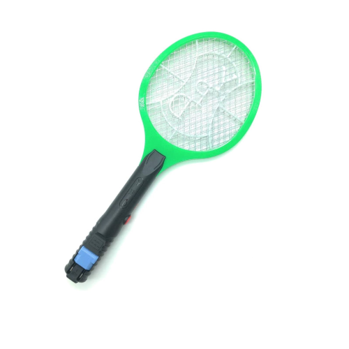 Driwei raqueta eléctrica relámpago insectos mosquitos con pilas para el hogar y camping colores surtidos