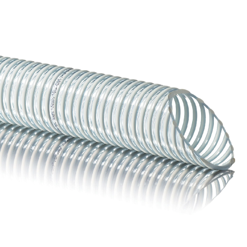 Tubo spiralato atossico 25 mt in PVC trasparente Ø 80 mm per irrigazione